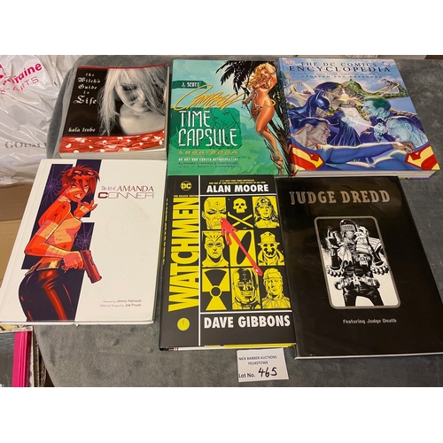 465 - Comics; Books: Collection of large hardback books, including 'Watchmen' by Dave Gibbons, 'The Wes An... 