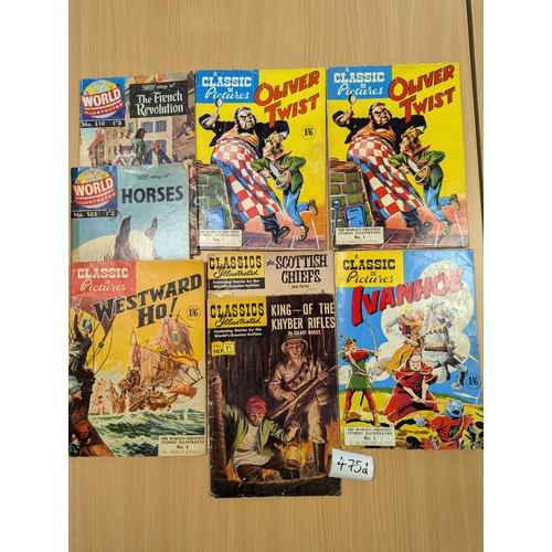 475d - Comics: Assortment of Classics in Pictures/Classics Illustrated comics; (16).