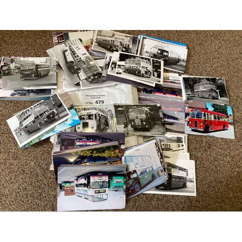 479 - Postcards; Photographs: Collection of bus photographs, some modern photos, mostly reprints of older ... 