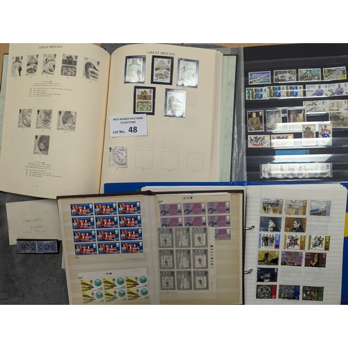 48 - Stamps: Large banana box of GB material, mostly in albums, including modern Windsor printed album wi... 