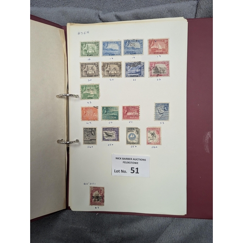 51 - Stamps: Suitcase of stamp material, mostly loose in packets, plus a few albums.