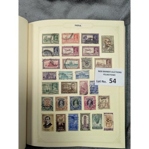 54 - Stamps: Box of 5x old time spring-back with worldwide collections.