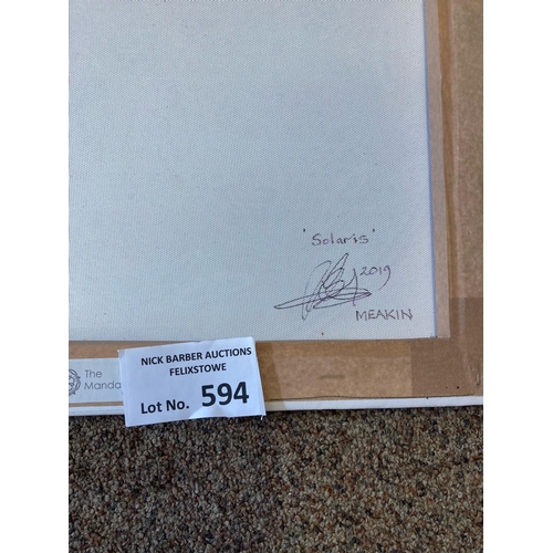 594 - Collectables: ART on Canvas by Stephen Meakin; signed on reverse 'SOLARIS'; fine condition.