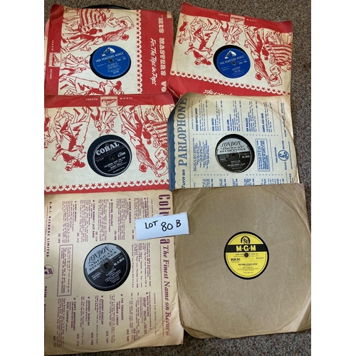 80b - Records: Collection of 78s; many Rock N Roll including Elvis Presley, Crickets, etc.