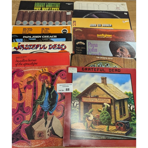 88 - Records: Collection of Blues and Rock; rare albums including Jefferson Airplane, John Lee Hooker, Pa... 