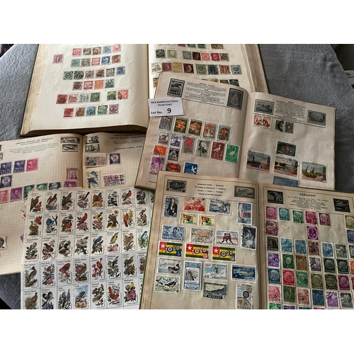 9 - Stamps: Very large box of stamp albums with covers, stock books and others; a worldwide selection.