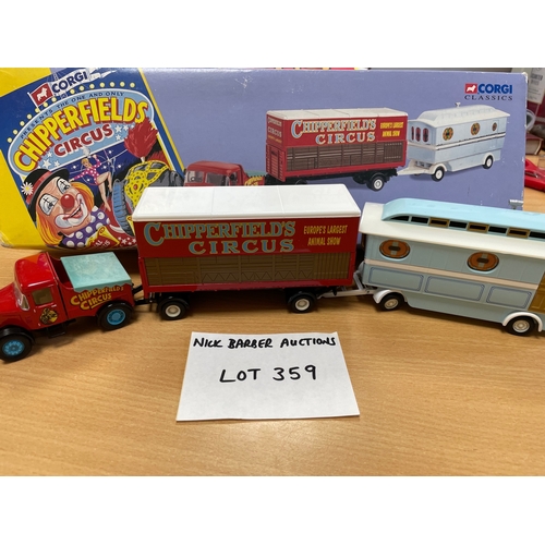 359a - Diecast: Corgi Classics 'Chipperfield Circus' - boxed various diecast vehicles including caravan and... 