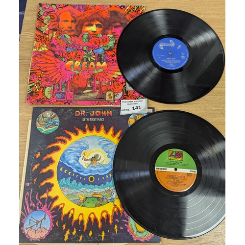 141 - Records: Assortment of collectable albums; UK issues/original press including Dr. John, Led Zepellin... 