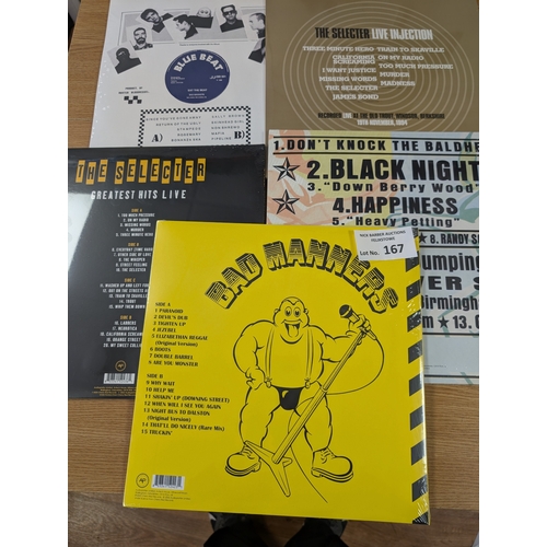 167 - Records: Bad Manners 180 gram new/sealed albums, including Rare and Fatty; (5).