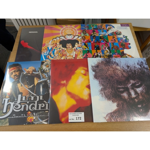 172 - Records: Jimi Hendrix 180 gram issue vinyls, all sealed; (6).