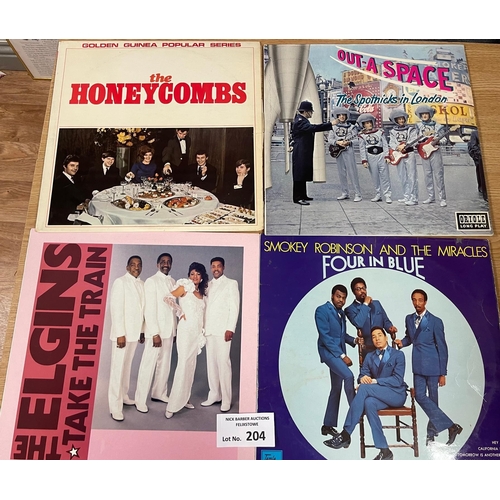 204 - Records: Bag of 1960s LPs, including Nash, Shirelles, Drifters, etc.; approx. 16.