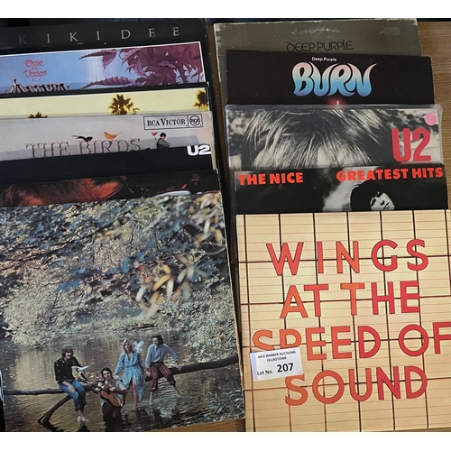 207 - Records: Box of LPs including Frank Zappa, Cream, etc.; conditions vary.