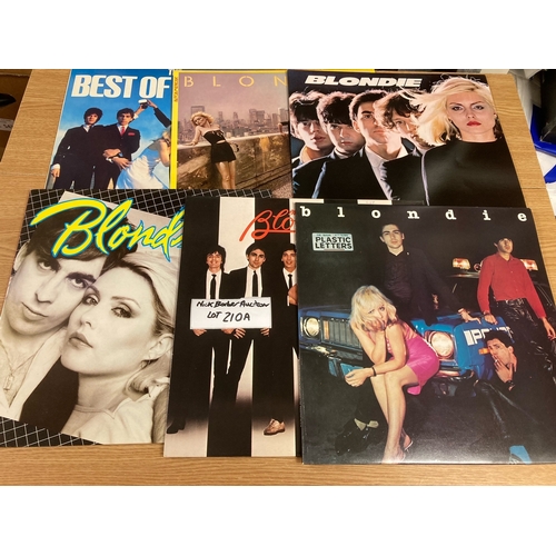 210a - Records: Assortment of 6x Blondie albums, in Excellent condition.