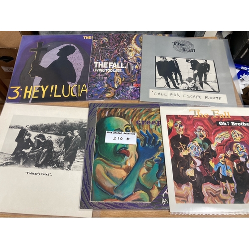 210e - Records: Assortment of 6x The Fall 12