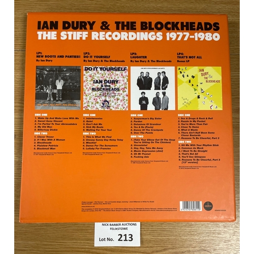 213 - Records: Ian Dury and the Blockheads box set, compromising 4x transparent yellow vinyls, Excellent c... 