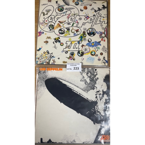 223 - Records: Led Zeppelin albums, No. 1 and No. 3, first pressings, plum and red labels, both in superb ... 