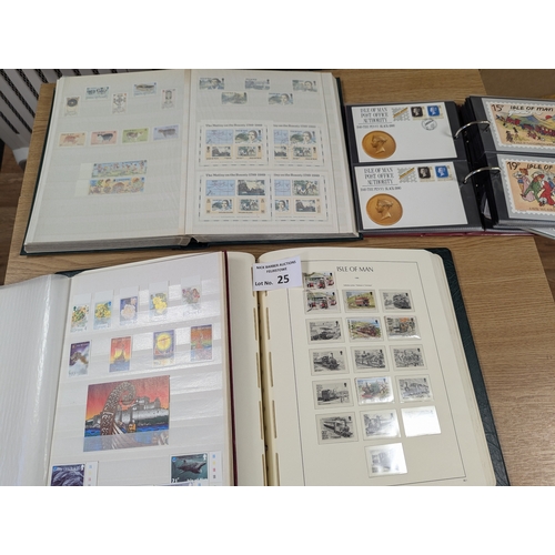 25 - Stamps: Isle of Man - 22x Year Packs up to 1998 and Mint & Used to 1944 in printed album and 2 other... 