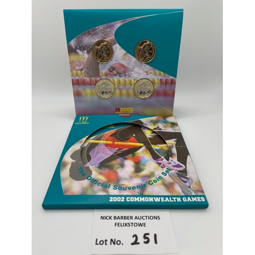 251 - Coins: Royal Mint 2002 GB Commonwealth Games £2 coin set in folder.