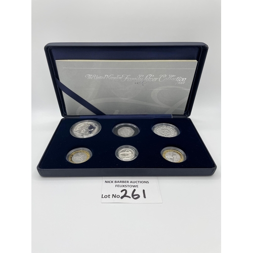 261 - Coins: Royal Mint Family Silver collection 2007; boxed; Fine condition.