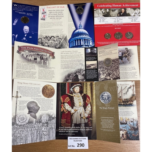 290 - Coins: Royal Mint assortment of coins/CB commemoratives including crowns/£2, Henry VIII, Royal Shiel... 