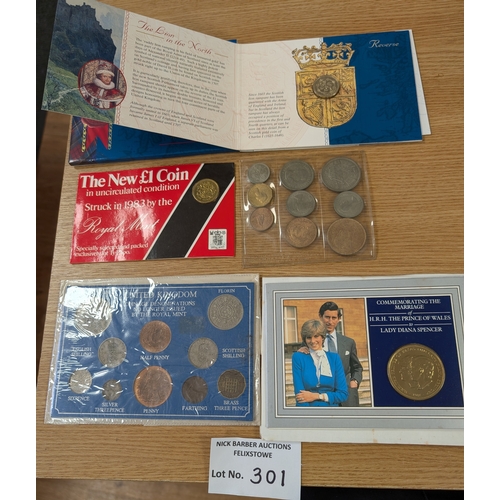 301 - Coins: Royal Mint various issue coins, including £2, 50p, crowns, etc; including Commonwealth Games,... 