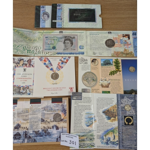 301 - Coins: Royal Mint various issue coins, including £2, 50p, crowns, etc; including Commonwealth Games,... 