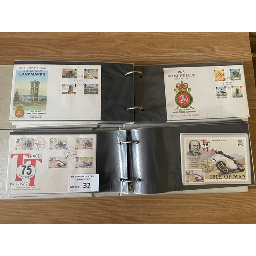 32 - Stamps: Isle of Man - 1969 - 1998 First Day Covers and other Covers.