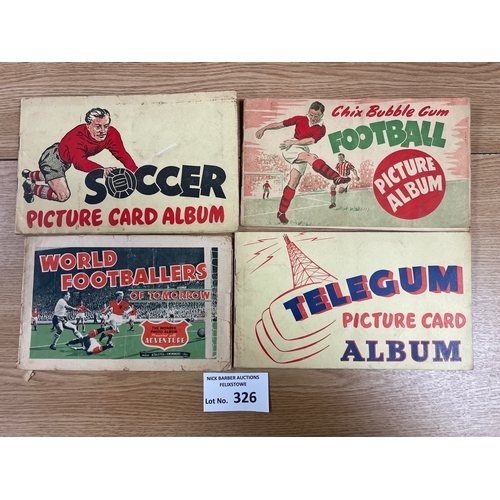 326 - Cards; Gum Cards: Assortment of football gum cards including Chix in albums (2); plus adventure and ... 