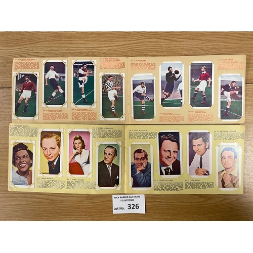 326 - Cards; Gum Cards: Assortment of football gum cards including Chix in albums (2); plus adventure and ... 