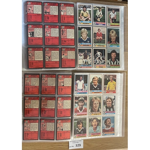 329 - Cards; Gum Cards: Football Topps cards 1976/77; set of 330 cards; Good condition; within 2 folders.