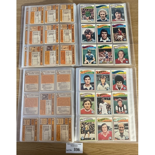 336 - Cards; Gum Cards: Topps football cards, 1978/79, complete set of 396 cards; Good conditions.