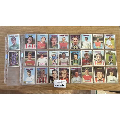 337 - Cards; Gum Cards: A + BC Football 1970/1 gum cards; orange backs/ transparencies etc.; vast stock of... 