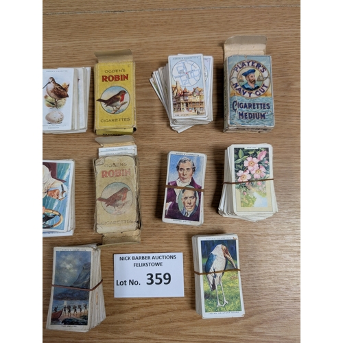 359 - Cards; Cigarette Cards: Assortment of Cigarette cards including Player's, Ogden's Robin and others, ... 