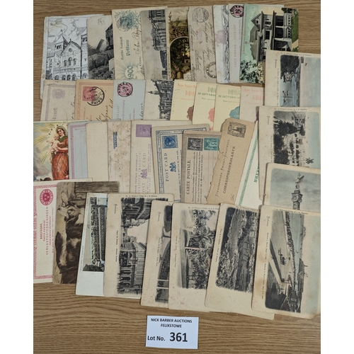 361 - Postcards: Postal history from across the world; 1800s onwards; postcards and envelopes; (40+).