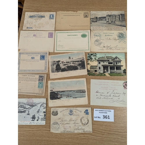 361 - Postcards: Postal history from across the world; 1800s onwards; postcards and envelopes; (40+).