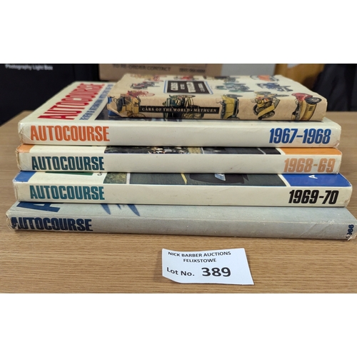 389 - Sports; Motor Racing: Autocourse rare and collectable hardback books, motorsport 1967/8, 1968/9, 196... 