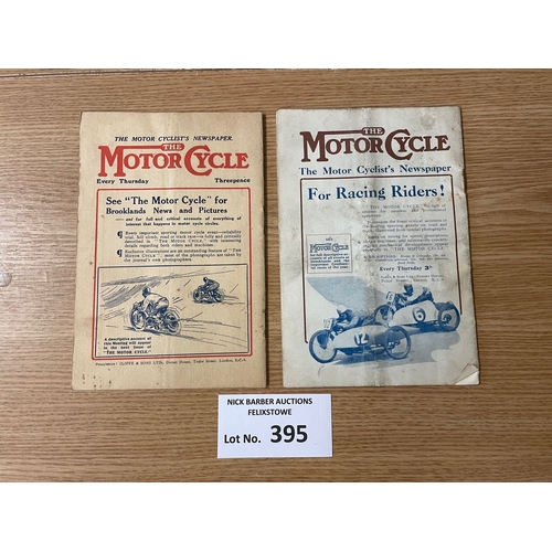 395 - Sports; Motor Racing: Pair of Brooklands programmes, including 5th member's meeting, 15/08/1925; and... 