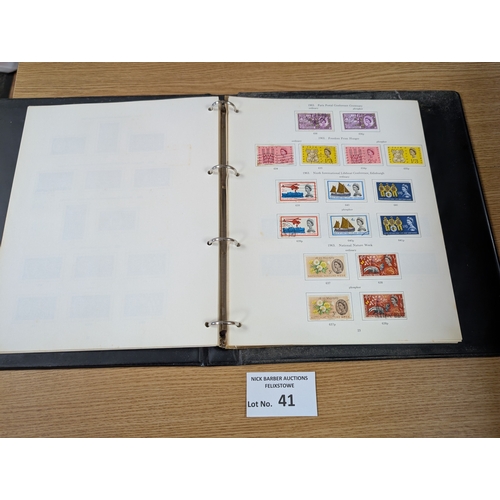 41 - Stamps: GB Vol 1; 1840-1970, including Penny Black; embossed decent QV.