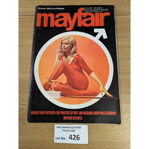 426 - Magazines; Adult Glamour: Mayfair Vol. 1 Issue #10, October 1966, generally Great condition with som... 