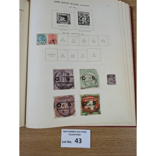 43 - Stamps: The New Ideal Album; QV onwards; good selection including GBQV HVs 2/6, 5/-, 10/-, India, Ho... 