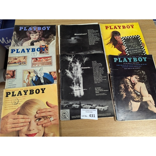 431 - Magazines; Adult Glamour: Collection of vintage Playboy magazines; varying conditions from decent to... 