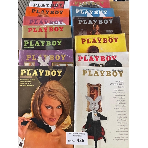 436 - Magazines; Adult Glamour: Collection of Playboy magazines; 1960s; decent to good condition; (13).