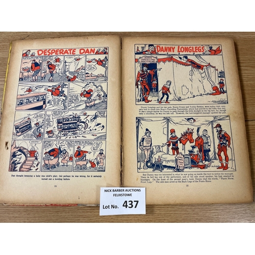 437 - Comics: Pair of vintage The Dandy Monster Comic books and The Magic-Beano Book; in poor to fair cond... 