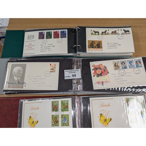 44 - Stamps: 7 albums of First Day Covers, including Cotswolds, Frama labels, high values and special pos... 