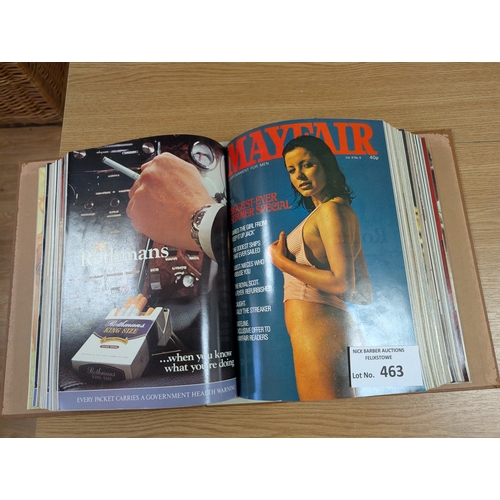 463 - Magazines; Adult Glamour: Mayfair Volume 9 bound magazines (complete 1-12); great condition.