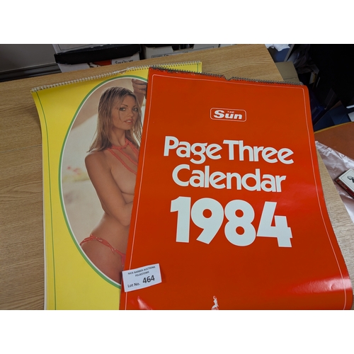 464 - Magazines; Adult Glamour: The Sun Page 3 calendars; 1976, 78, 79, 80, 81, 82 and 84; decent conditio... 