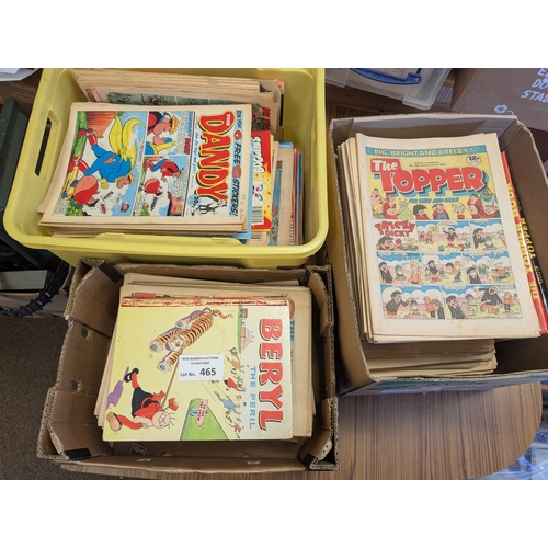 465 - Comics: Two large stacks of Beezer/Dandy/Beano/Beryl etc. comics, 1980s onwards.