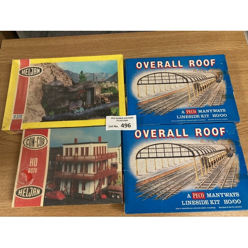 496 - Diecast: Model Kits related to HO Railway; fairly vintage, unused, mostly Heljan - Con-Cor; (7).