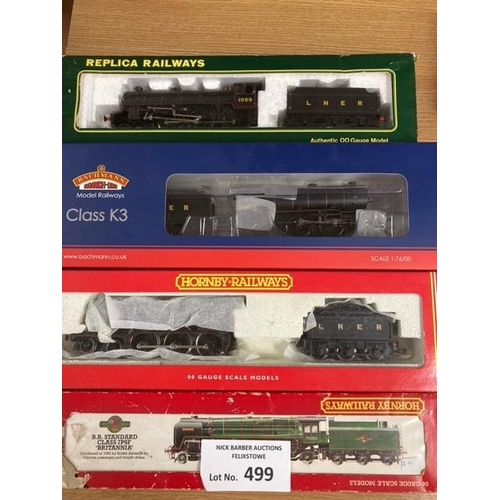 499 - Diecast; Trains: Nine engines, all boxed; including Hornby, Bachmann; plus 3x others, unboxed; mostl... 