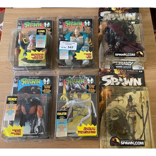 547 - Diecast; Vintage Toys: Assortment of McFarlane Toys Spawn figures within original blister packs/boxe... 